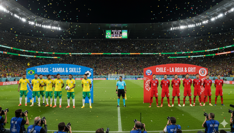 Brazil national football team vs chile national football team lineups