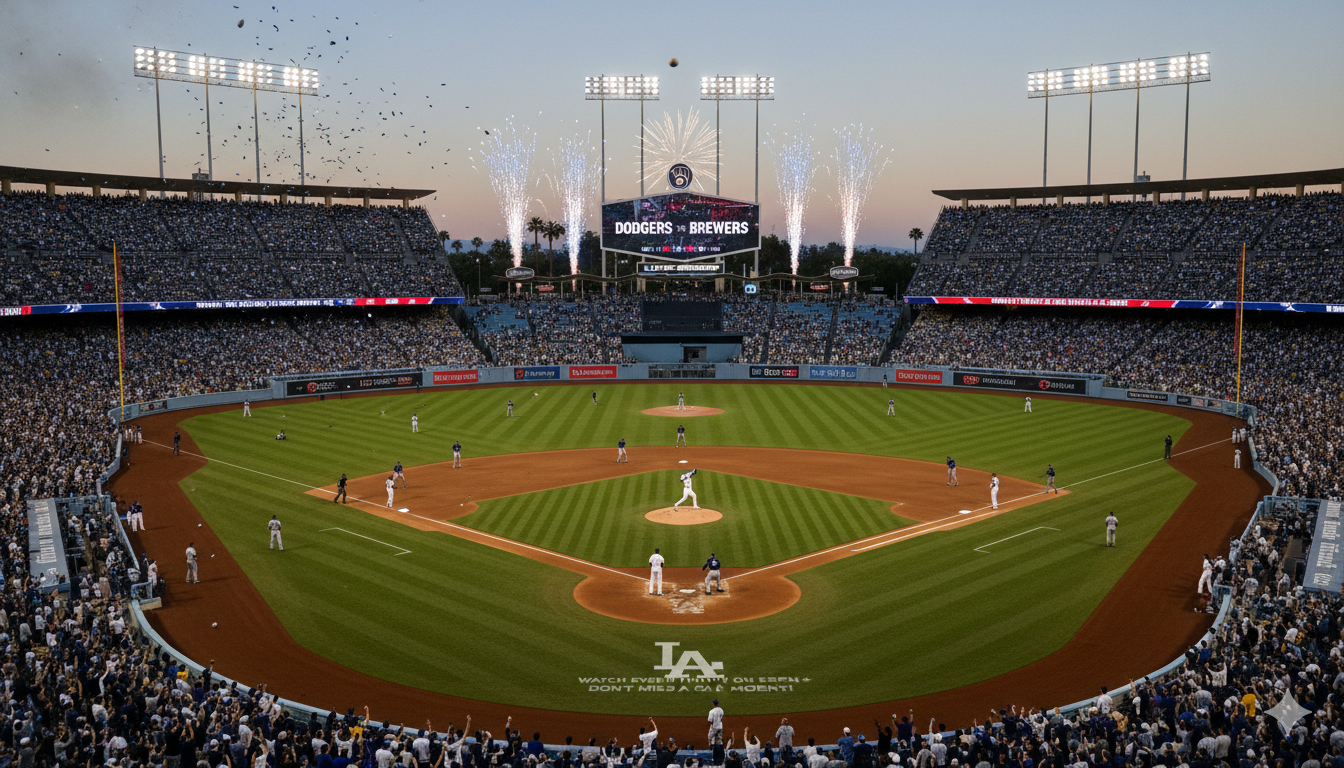 where to watch dodgers vs milwaukee brewers