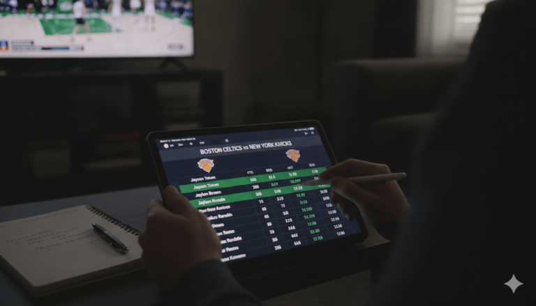 boston celtics vs knicks match player stats